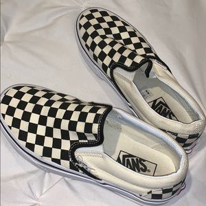 White checkered vans